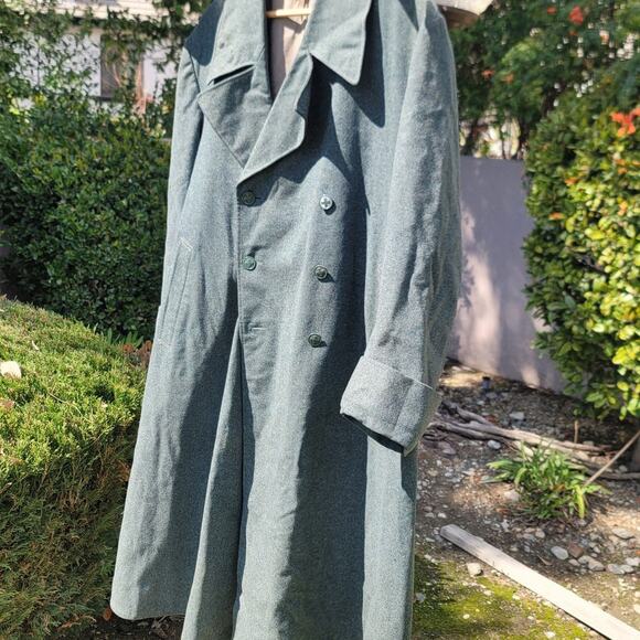 Vtg Swiss Army Military Wool Overcoat - Picture 3 of 10